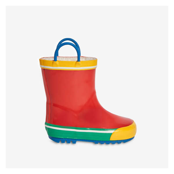 Toddler Girls' Rubber Rain Boots - Red Mix